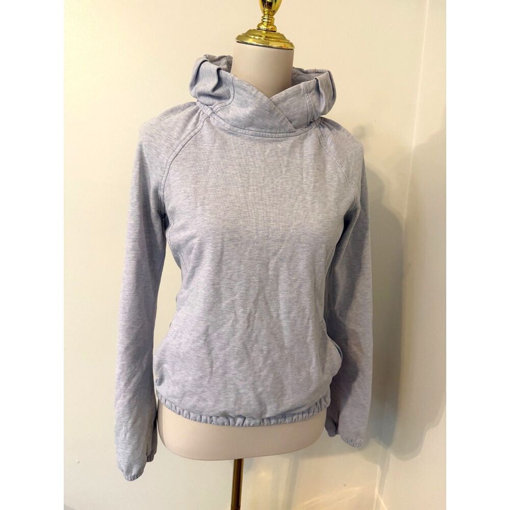 Lululemon After All Pullover Size 4 Heathered Cool Breeze Cowl Neck Gray